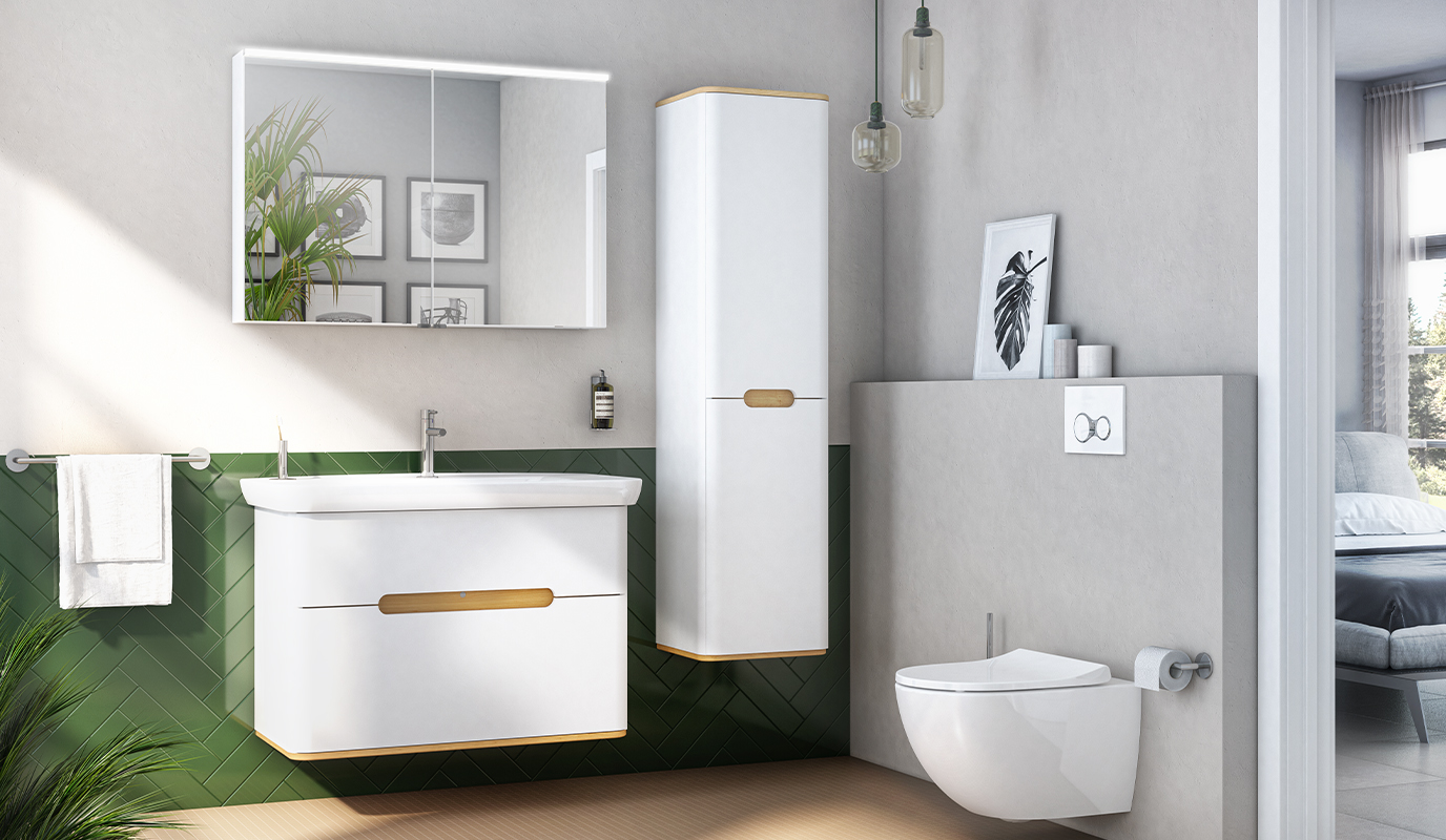 VitrA Sento Beyaz Banyo Lavabo Dolabı